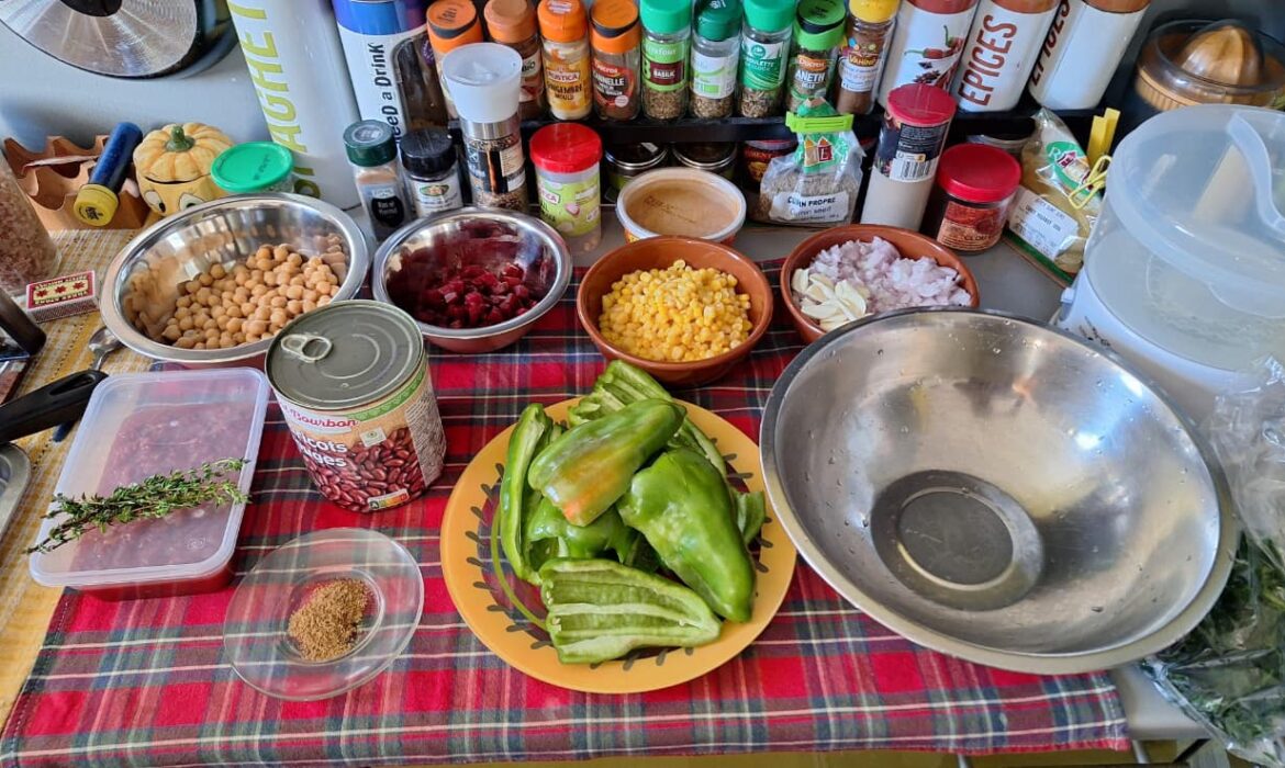Premier atelier culinaire avec une des familles participantes