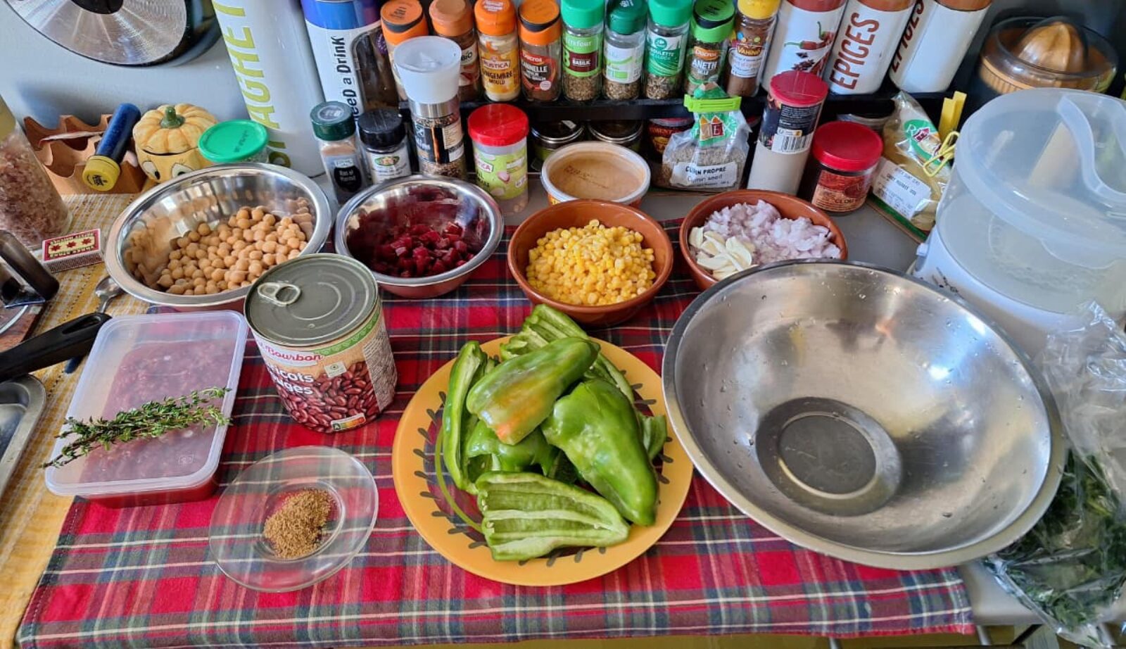 Premier atelier culinaire avec une des familles participantes
