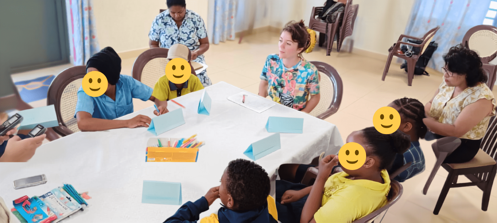 Collecte de données auprès des enfants à Rodrigues
